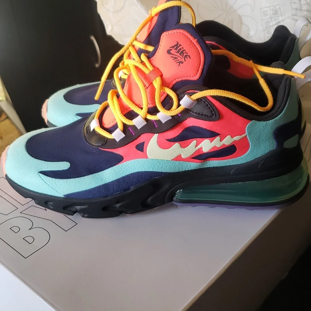 Nike Air Max 270 React Customized Sneakers Size 6.5 - Picture 2 of 14